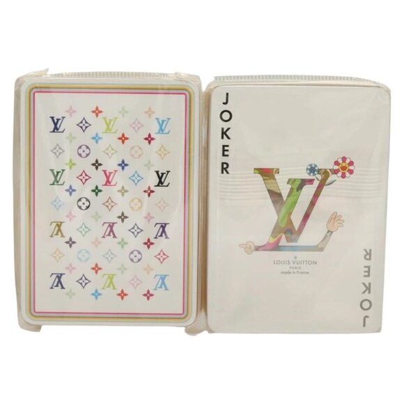 LOUIS VUITTON Monogram Multicolor Playing Cards Black White LV Auth am8801 - Picture 9 of 12